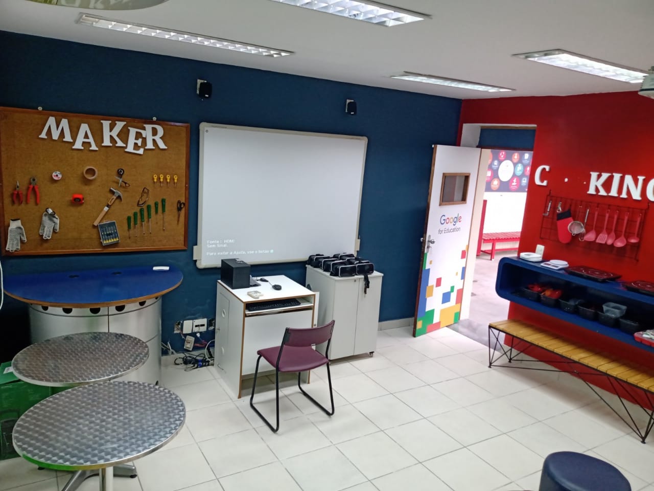 sala de aula infantil Cultura Inglesa da unidade Méier